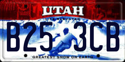 UT license plate B253CB