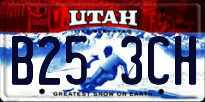 UT license plate B253CH