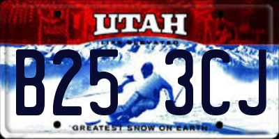UT license plate B253CJ