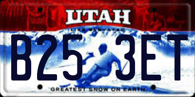 UT license plate B253ET