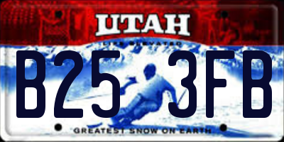 UT license plate B253FB