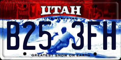 UT license plate B253FH