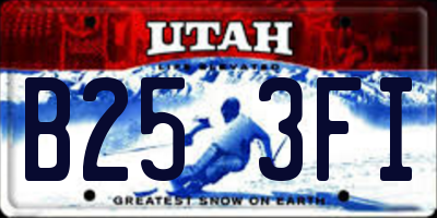 UT license plate B253FI