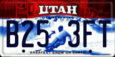 UT license plate B253FT