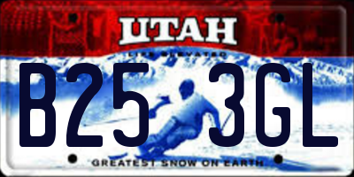 UT license plate B253GL