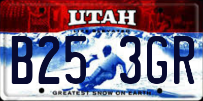 UT license plate B253GR