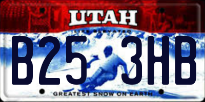 UT license plate B253HB