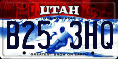 UT license plate B253HQ