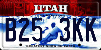 UT license plate B253KK