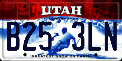 UT license plate B253LN