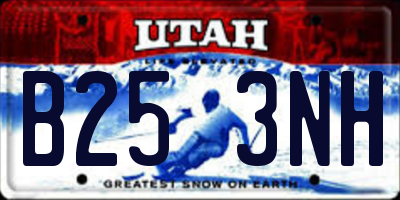 UT license plate B253NH