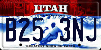 UT license plate B253NJ
