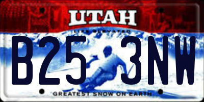 UT license plate B253NW
