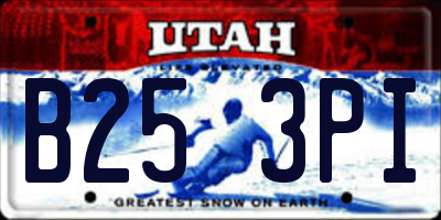 UT license plate B253PI