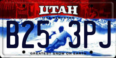 UT license plate B253PJ