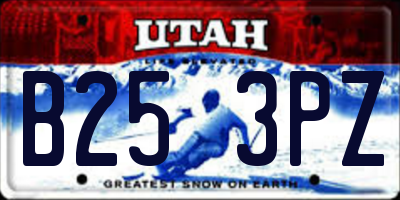 UT license plate B253PZ