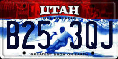 UT license plate B253QJ