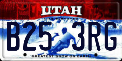 UT license plate B253RG