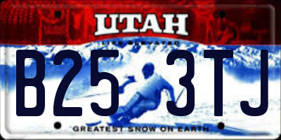 UT license plate B253TJ