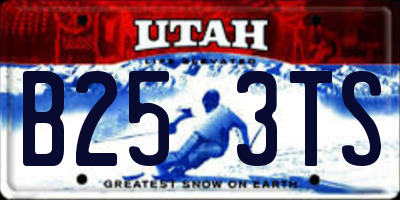 UT license plate B253TS