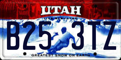 UT license plate B253TZ