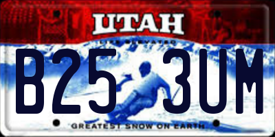 UT license plate B253UM