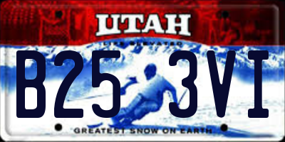 UT license plate B253VI