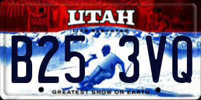 UT license plate B253VQ