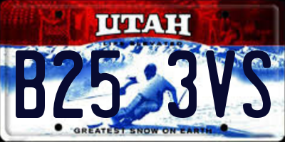 UT license plate B253VS