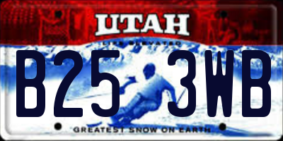 UT license plate B253WB