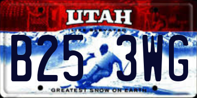 UT license plate B253WG