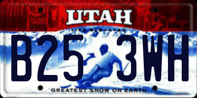 UT license plate B253WH