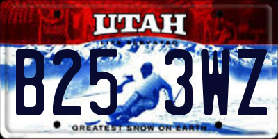 UT license plate B253WZ