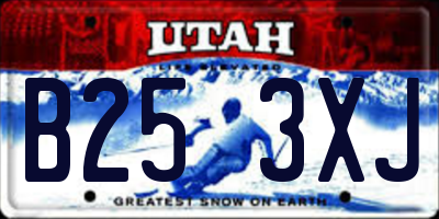 UT license plate B253XJ