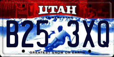 UT license plate B253XQ