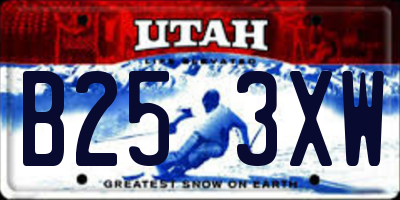 UT license plate B253XW