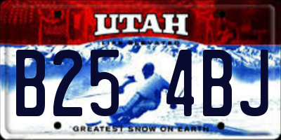 UT license plate B254BJ