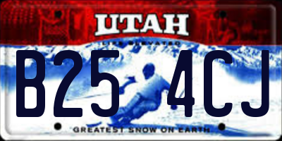 UT license plate B254CJ