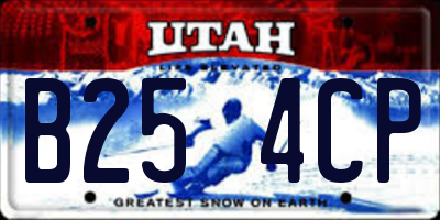 UT license plate B254CP