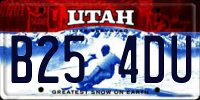 UT license plate B254DU
