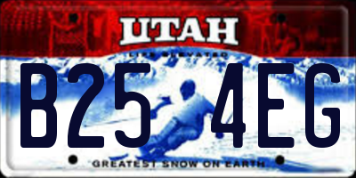 UT license plate B254EG