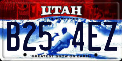 UT license plate B254EZ