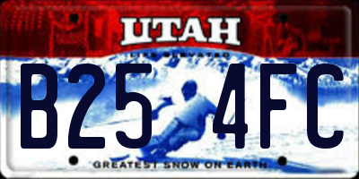 UT license plate B254FC