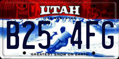 UT license plate B254FG