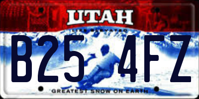 UT license plate B254FZ