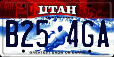 UT license plate B254GA