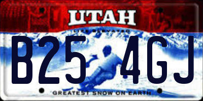 UT license plate B254GJ