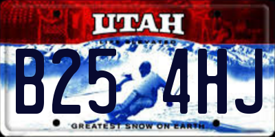 UT license plate B254HJ