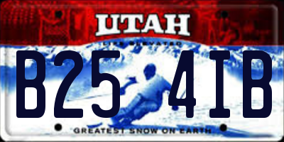 UT license plate B254IB