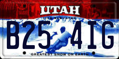 UT license plate B254IG